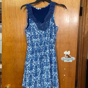 Blue and White pattern dress